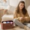 Extra Large Yarn Bowls for Crocheting, Wood Crochet Bowl for Yarn Large Storage Holder, 11.2x6.1x4.7 Wooden Yarn Bowl for Knitting, Christmas Gifts